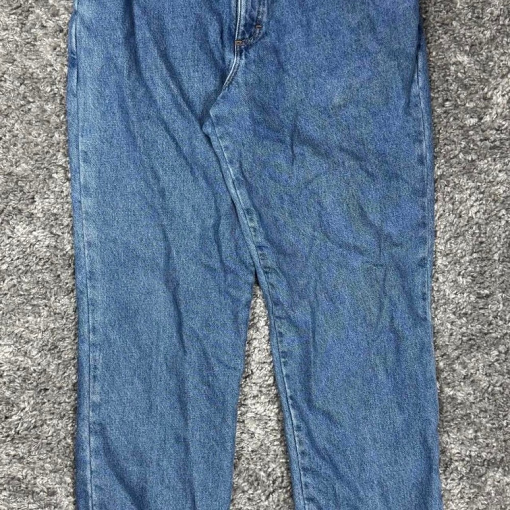 L.L.Bean 36x32 blue denim jeans with plaid lining